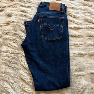 Dark Blue Levis 501s